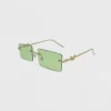 Women's Rimless Metal Rectangle Butterfly Sunglasses - Wild Fable™ Lime Green -Style Haven Shop GUEST 02a32f3f 5ed1 4712 8d61 a20347af58c2