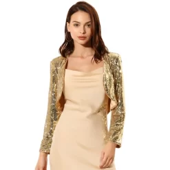 Allegra K Women's Sequin Jacket Long Sleeve Open Front Cropped Cardigan Bolero Shrug 18 Allegra K Women's Sequin Jacket Long Sleeve Open Front Cropped Cardigan Bolero Shrug -Style Haven Shop GUEST 02fb0e86 4d60 4e7f 8cd3 7d4f445e0a0b