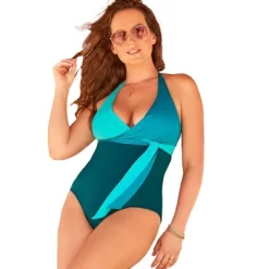 Swimsuits For All Women’s Plus Size Faux Wrap Halter One Piece Swimsuit -Style Haven Shop GUEST 05bbaf4d 5e8a 42c0 9b70 330384baf63b