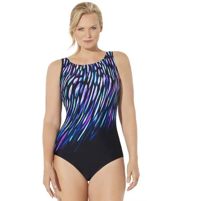 Swimsuits For All Women’s Plus Size Chlorine Resistant High Neck One Piece Swimsuit 10 Swimsuits For All Women’s Plus Size Chlorine Resistant High Neck One Piece Swimsuit - Image 8