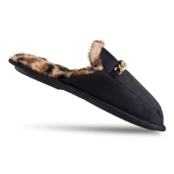 Jessica Simpson Women's Plush Microsuede Scuff Slipper With Chain Embellishment -Style Haven Shop GUEST 08365fc9 3e28 4035 9842 02e6cc379d10