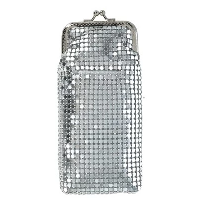 CTM Women's Mesh Cigarette Case With Lighter Pocket And Kiss Lock Closure 7 CTM Women's Mesh Cigarette Case With Lighter Pocket And Kiss Lock Closure - Image 5