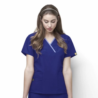 Wink Charlie-Women's Y-Neck Fashion Scrub Top 3 Wink Charlie-Women's Y-Neck Fashion Scrub Top