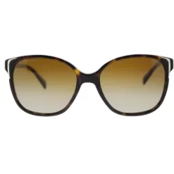 Prada PR01OS 2AU6E1 Womens Square Polarized Sunglasses Havana 55mm