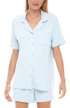 Womens Soft Knit Jersey Pajamas Lounge Set, Short Sleeve Top And Shorts With Pockets 20 Womens Soft Knit Jersey Pajamas Lounge Set, Short Sleeve Top And Shorts With Pockets -Style Haven Shop GUEST 0a771c29 585f 450f a14c d9ddeaecded8