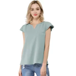 Allegra K Women's Work Business Casual Plain Cap Sleeve Blouse 28 Allegra K Women's Work Business Casual Plain Cap Sleeve Blouse -Style Haven Shop GUEST 0af701aa 170f 43e0 805e ab1c21785160