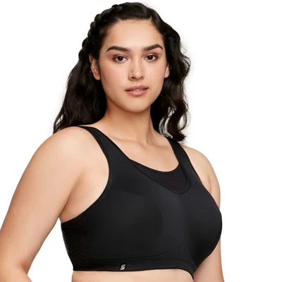 Glamorise Womens No-Bounce Camisole Elite Sports Wirefree Bra 1067 Black 4 Glamorise Womens No-Bounce Camisole Elite Sports Wirefree Bra 1067 Black - Image 2