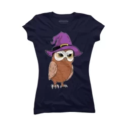 Junior's Design By Humans Owl Witch Halloween T Shirt By Thebeardstudio T-Shirt -Style Haven Shop GUEST 0bfd3e3d f6bd 478d a7c4 f016e3ac5ad4
