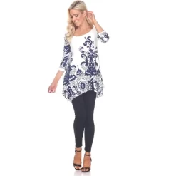 Women's Scoop Neck Printed Yanette Tunic Top - White Mark -Style Haven Shop GUEST 0c0a327a 6fcf 401b b7d5 0976fd5b52eb