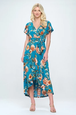 WEST K Women's Georgia Faux Wrap Dress With High-Low Hem And Tie Waist 13 WEST K Women's Georgia Faux Wrap Dress With High-Low Hem And Tie Waist - Image 11