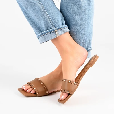 Journee Collection Womens Treena Tru Comfort Foam Slip On Slide Flat Sandals 10 Journee Collection Womens Treena Tru Comfort Foam Slip On Slide Flat Sandals - Image 8