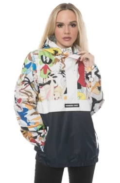 Members Only Women's Looney Tunes Collab Popover Oversized Jacket -Style Haven Shop GUEST 0f18587e c5d8 46e5 a58f 3ed2b1057e5b