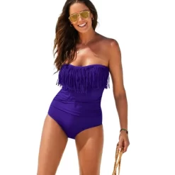 Swimsuits For All Women’s Plus Size Fringe Bandeau One Piece Swimsuit -Style Haven Shop GUEST 0f32d1a0 9da6 49bf 862b 8e88057b6989