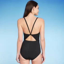 Women's Shirred Front Keyhole Back High Coverage One Piece Swimsuit With Tummy Control - Kona Sol™ -Style Haven Shop GUEST 10e89cdf ec5c 4e5f 9d1d 8be39334c188