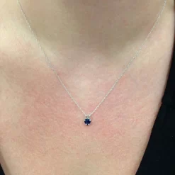 Pompeii3 1/2ct Blue Heart Shape Sapphire 14K White Gold