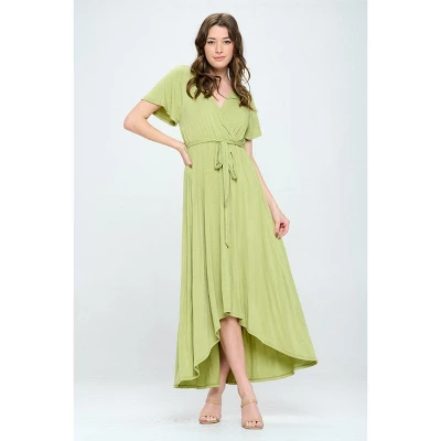 WEST K Women's Georgia Faux Wrap Dress With High-Low Hem And Tie Waist 8 WEST K Women's Georgia Faux Wrap Dress With High-Low Hem And Tie Waist - Image 6