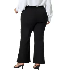 Agnes Orinda Women's Plus Size Bell Bottom Flare Leg Stretchy High Waist With Pockets Long Pants -Style Haven Shop GUEST 154fd660 2522 489e bb16 6c02702983a4
