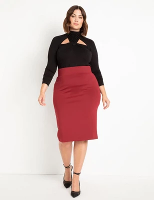 ELOQUII Women’s Plus Size Neoprene Pencil Skirt 13 ELOQUII Women’s Plus Size Neoprene Pencil Skirt - Image 11