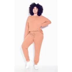 Women's Plus Size Only Lounge Plain Pant - Terracotta | ZIM & ZOE -Style Haven Shop GUEST 165d15dd f5a1 48ee aa54 719ff4fd28e9