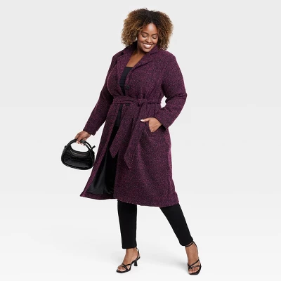 Women's Long Sleeve Wool Pea Coat - Ava & Viv™ 4 Women's Long Sleeve Wool Pea Coat - Ava & Viv™ - Image 2