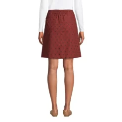 Lands' End Women's High Rise Elastic Waist Pull On Soft Cotton Blend Skort