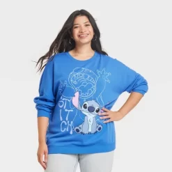 Women's Stitch Cozy Graphic Sweatshirt - Blue -Style Haven Shop GUEST 18307e9e 1c60 4161 b359 2d7641234784