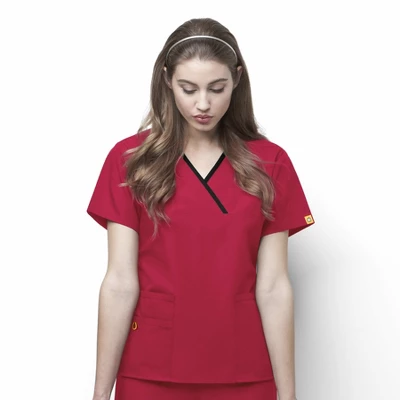 Wink Charlie-Women's Y-Neck Fashion Scrub Top 18 Wink Charlie-Women's Y-Neck Fashion Scrub Top - Image 16