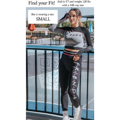 FRIENDS Warner Bros Womens Leggings For Active Cosplay - Workout, Yoga, Gym, Running, Casual Wear Black By MAXXIM 4 FRIENDS Warner Bros Womens Leggings For Active Cosplay - Workout, Yoga, Gym, Running, Casual Wear Black By MAXXIM - Image 2
