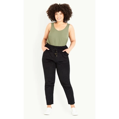 Women's Plus Size Walk On By Trouser - Black | EVANS 6 Women's Plus Size Walk On By Trouser - Black | EVANS - Image 4