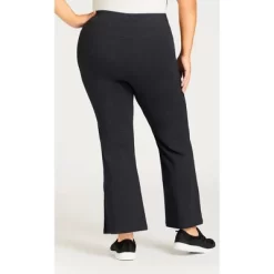 Women's Plus Size Pima Bootleg Legging Charcoal - Petite | AVENUE