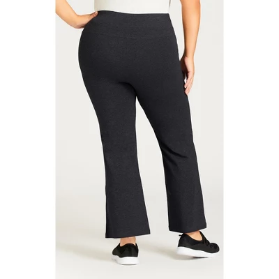 Women's Plus Size Pima Bootleg Legging Charcoal - Petite | AVENUE 3 Women's Plus Size Pima Bootleg Legging Charcoal - Petite | AVENUE