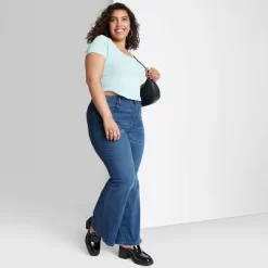 Women's High-Rise Flare Jeans - Wild Fable™ Dark Blue Wash -Style Haven Shop GUEST 1ca76bba fc19 412b ad5f 829bd6fb1442