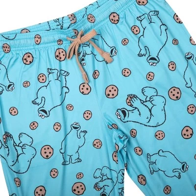 Sesame Street Cookie Monster Blue Adult Womens Sleep Pants 4 Sesame Street Cookie Monster Blue Adult Womens Sleep Pants - Image 2