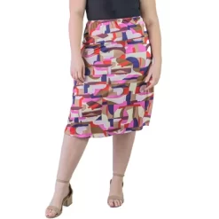 Plus Size Knee Length Abstract Print Elastic Waistband Skirt -Style Haven Shop GUEST 20533884 6768 4931 a192 c4b76c41cef2