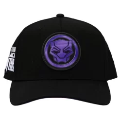 Marvel Black Panther Logo Elite Flex Black Snapback Hat