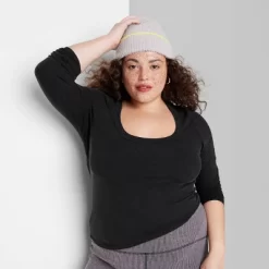 Women's Long Sleeve Scoop Neck T-Shirt - Wild Fable™ -Style Haven Shop GUEST 23753f85 51aa 4ad5 a7aa e2c02ad0f7cf