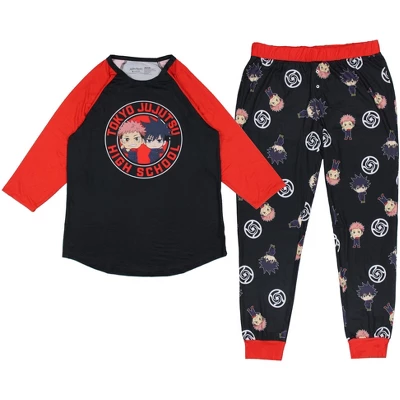 Jujutsu Kaisen Women's Tokyo Jujutsu High School Raglan Jogger Pajama Set 6 Jujutsu Kaisen Women's Tokyo Jujutsu High School Raglan Jogger Pajama Set - Image 4
