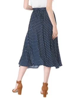 Allegra K Women's Date Dinner Floral A-Line Elastic Waist Flare Swing Midi Skirt -Style Haven Shop GUEST 247a34f0 e36c 4ce9 8610 fb01f9dea1a5