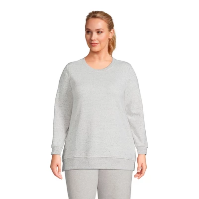 Lands' End Women's Serious Sweats Crewneck Long Sleeve Sweatshirt Tunic 4 Lands' End Women's Serious Sweats Crewneck Long Sleeve Sweatshirt Tunic - Image 2