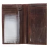 CTM Hunter Leather Distressed Checkbook Cover Wallet
