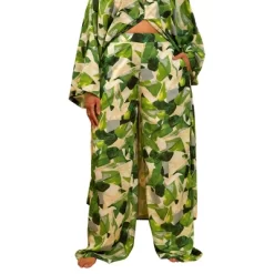 Rebdolls Women's Maryam Abstract Print Wide Leg Pants W. Pockets