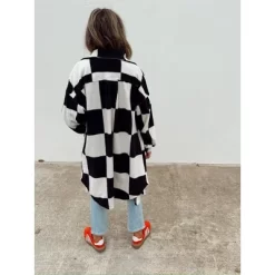 Women's Ascot + Hart Checkered Fleece Graphic Shacket -Style Haven Shop GUEST 271dd377 e619 4944 95c8 6a453a49121e