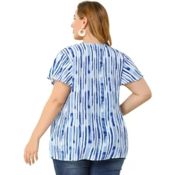 Agnes Orinda Women's Plus Size Cute Short Sleeve Casual Stripe Tops -Style Haven Shop GUEST 288d1b5f becd 4f6e 8d30 8e4884a8292d