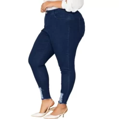 Agnes Orinda Women's Plus Size Denim Ripped Mid Rise Stretch Washed Skinny Jeans 11 Agnes Orinda Women's Plus Size Denim Ripped Mid Rise Stretch Washed Skinny Jeans -Style Haven Shop GUEST 2949a0e7 d172 40b5 a78d cb4cbea49ef5