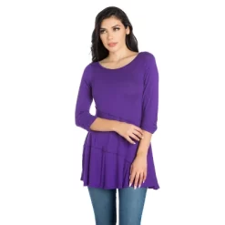 24seven Comfort Apparel Womens Ruched Sleeve Swing Tunic Top 14 24seven Comfort Apparel Womens Ruched Sleeve Swing Tunic Top -Style Haven Shop GUEST 298b3421 012c 4f1c b31a 7df1264933e5