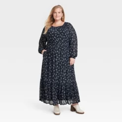 Women's Long Sleeve A-Line Maxi Dress - Knox Rose™ -Style Haven Shop GUEST 29bd7d0c 90aa 4f0a 9038 b0d7a9040328