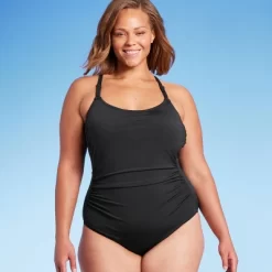 Women's Shirred Front Keyhole Back High Coverage One Piece Swimsuit With Tummy Control - Kona Sol™ -Style Haven Shop GUEST 2a7f64c0 cfcf 4003 a7d1 36968581a5eb