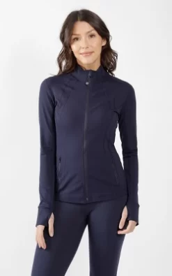 90 Degree By Reflex Womens Lightweight, Full Zip Running Track Jacket