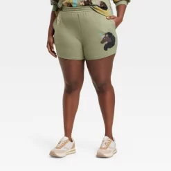 Women's Afro Unicorn Graphic Shorts - Green -Style Haven Shop GUEST 2c4ae7dc 417d 4fe3 b629 fa3c1b01a03e