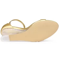 Allegra K Women's Ankle Strap Low Wedge Clear Heels Sandals -Style Haven Shop GUEST 2d2ad26c 64ae 45be a0f1 64625cee800a